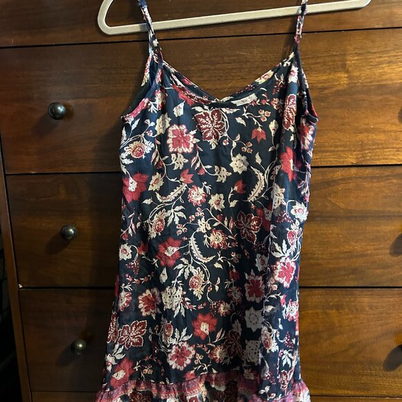 American Rag Cie Floral & Paisley Print Slip Dress - Ruffle Hem - Size M - Picture 5 of 10